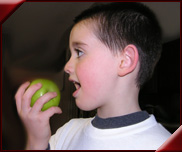 Child Eating  an  Apple